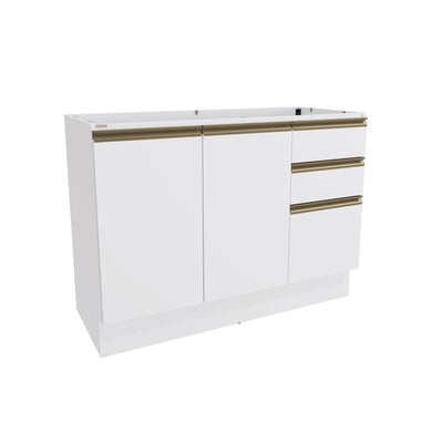 Bajo Mesada 120cm MDF 3 Cajones Kappesberg Blanco