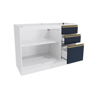 Bajo Mesada 120cm MDF Cajones Kappesberg Blanco/Azul