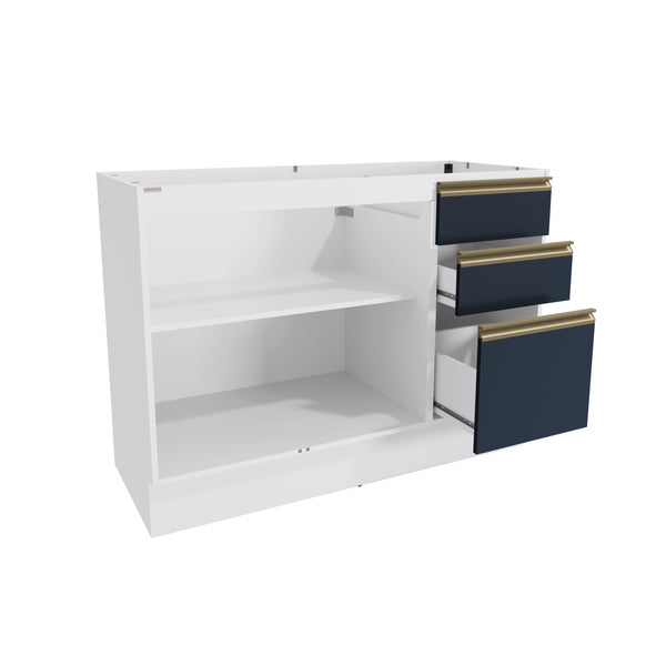 Bajo Mesada 120cm MDF Cajones Kappesberg Blanco/Azul