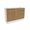 Bajo Mesada 120cm MDF Cajones Kappesberg Blanco/Marrón