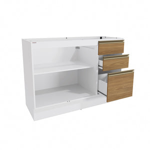 Bajo Mesada 120cm MDF Cajones Kappesberg Blanco/Marrón