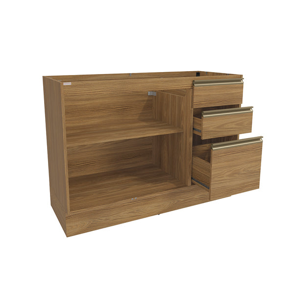 Bajo Mesada 120cm MDF Cajones Kappesberg Marrón