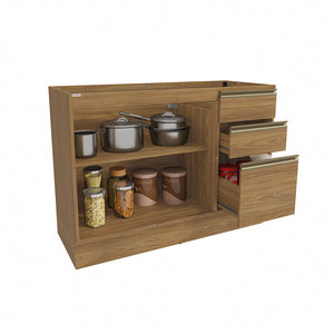 Bajo Mesada 120cm MDF Cajones Kappesberg Marrón