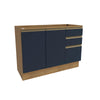 Bajo Mesada 120cm MDF Cajones Kappesberg Marrón/Azul