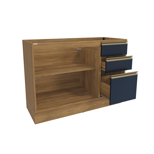 Bajo Mesada 120cm MDF Cajones Kappesberg Marrón/Azul