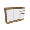 Bajo Mesada 120cm MDF Cajones Kappesberg Marrón/Blanco