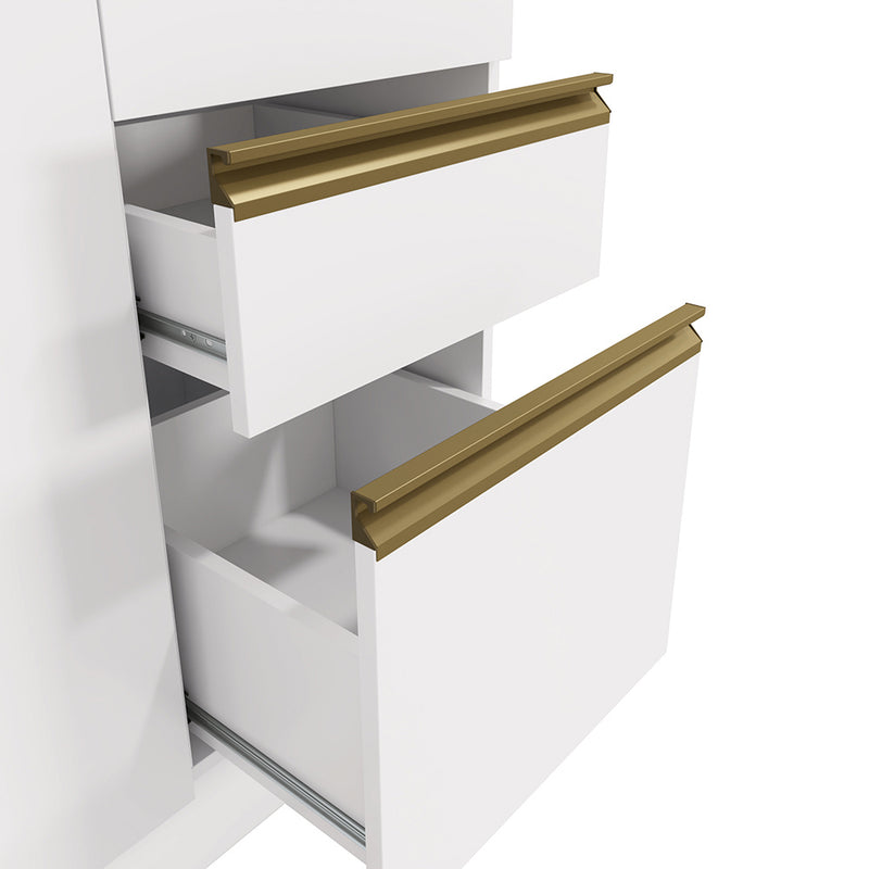 Bajo Mesada 120cm MDF 3 Cajones Kappesberg Blanco