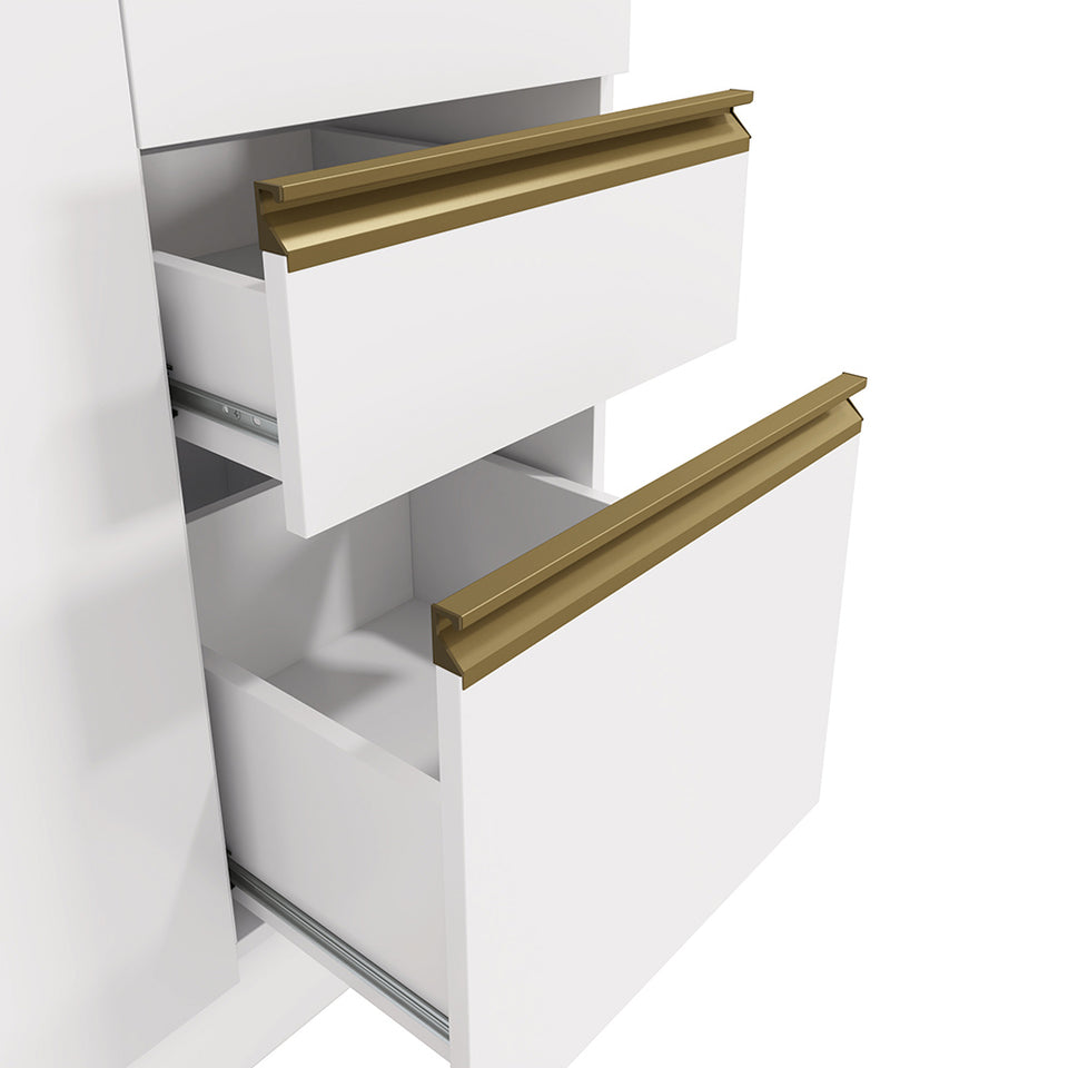 Bajo Mesada 120cm MDF 3 Cajones Kappesberg Blanco