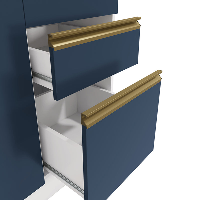 Bajo Mesada 120cm MDF Cajones Kappesberg Blanco/Azul