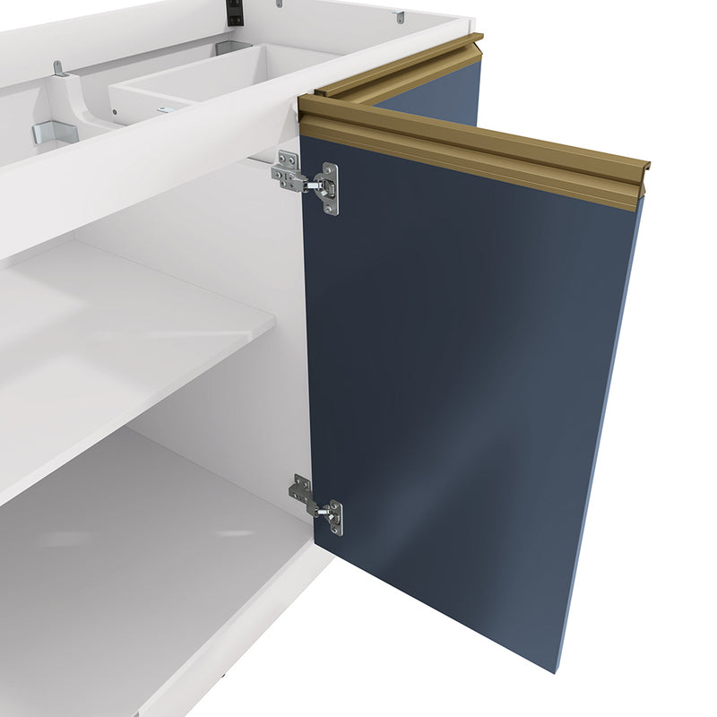 Bajo Mesada 120cm MDF Cajones Kappesberg Blanco/Azul