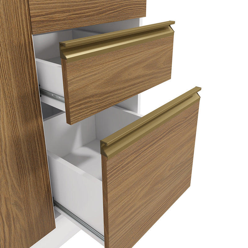 Bajo Mesada 120cm MDF Cajones Kappesberg Blanco/Marrón