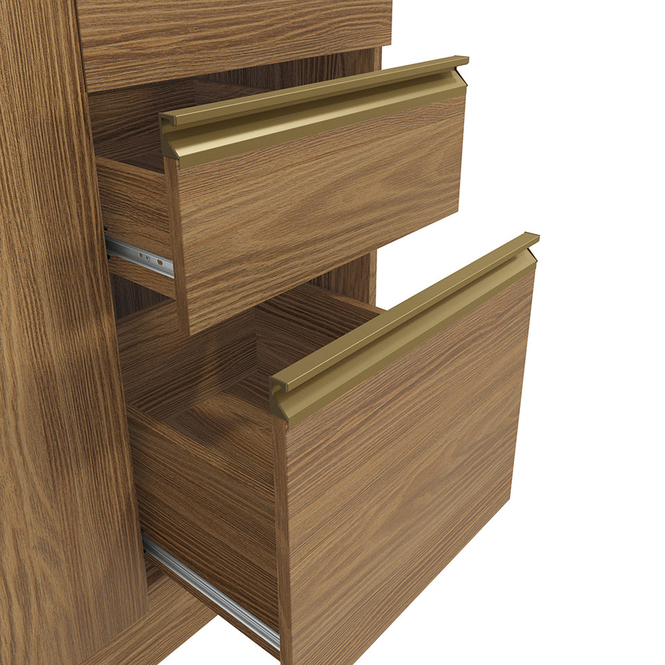 Bajo Mesada 120cm MDF Cajones Kappesberg Marrón
