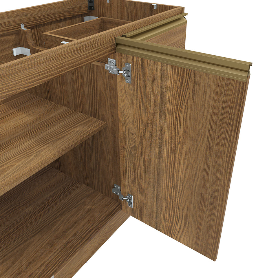 Bajo Mesada 120cm MDF Cajones Kappesberg Marrón