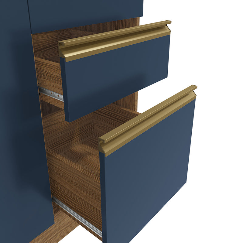 Bajo Mesada 120cm MDF Cajones Kappesberg Marrón/Azul
