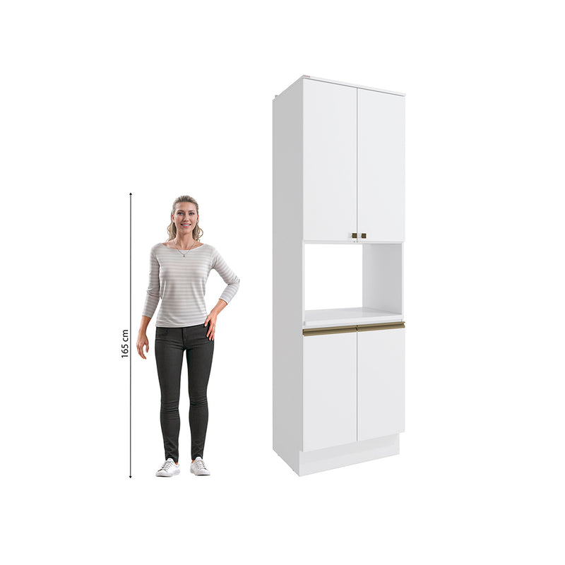 Kit Horno 70cm 4 Puertas MDF Kappesberg Blanco