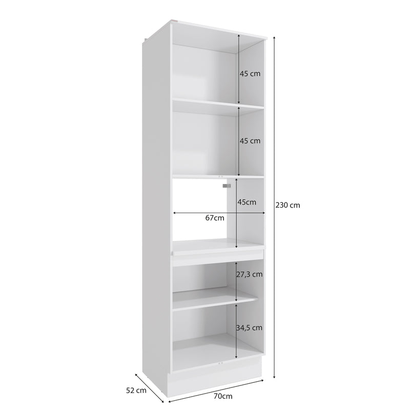Kit Horno 70cm 4 Puertas MDF Kappesberg Blanco Azul