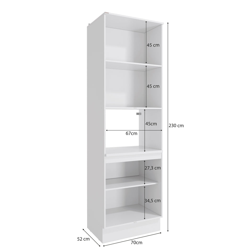 Kit Horno 70cm 4 Puertas MDF Kappesberg Blanco Azul