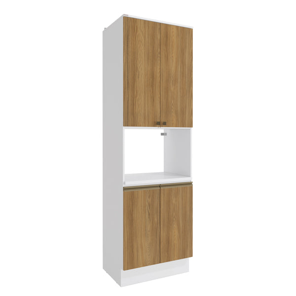 Kit Horno 70cm 4 Puertas MDF Kappesberg Blanco Marrón