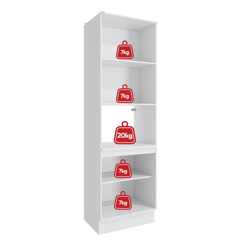 Kit Horno 70cm 4 Puertas MDF Kappesberg Blanco Marrón