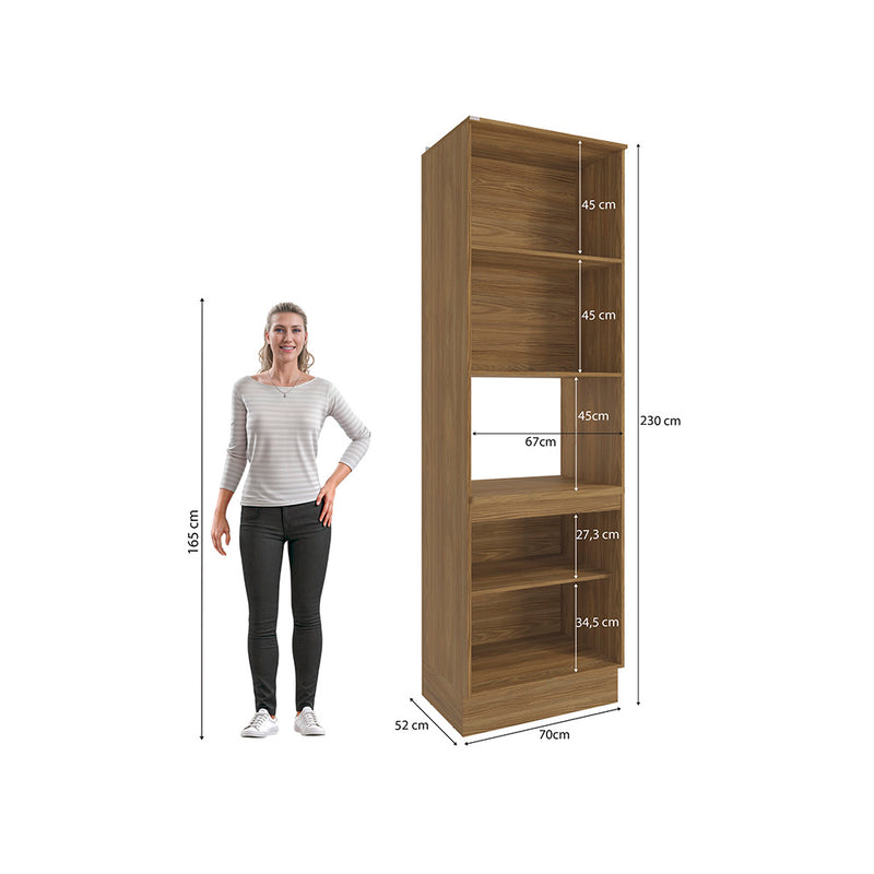 Kit Horno 70cm 4 Puertas MDF Kappesberg Marrón
