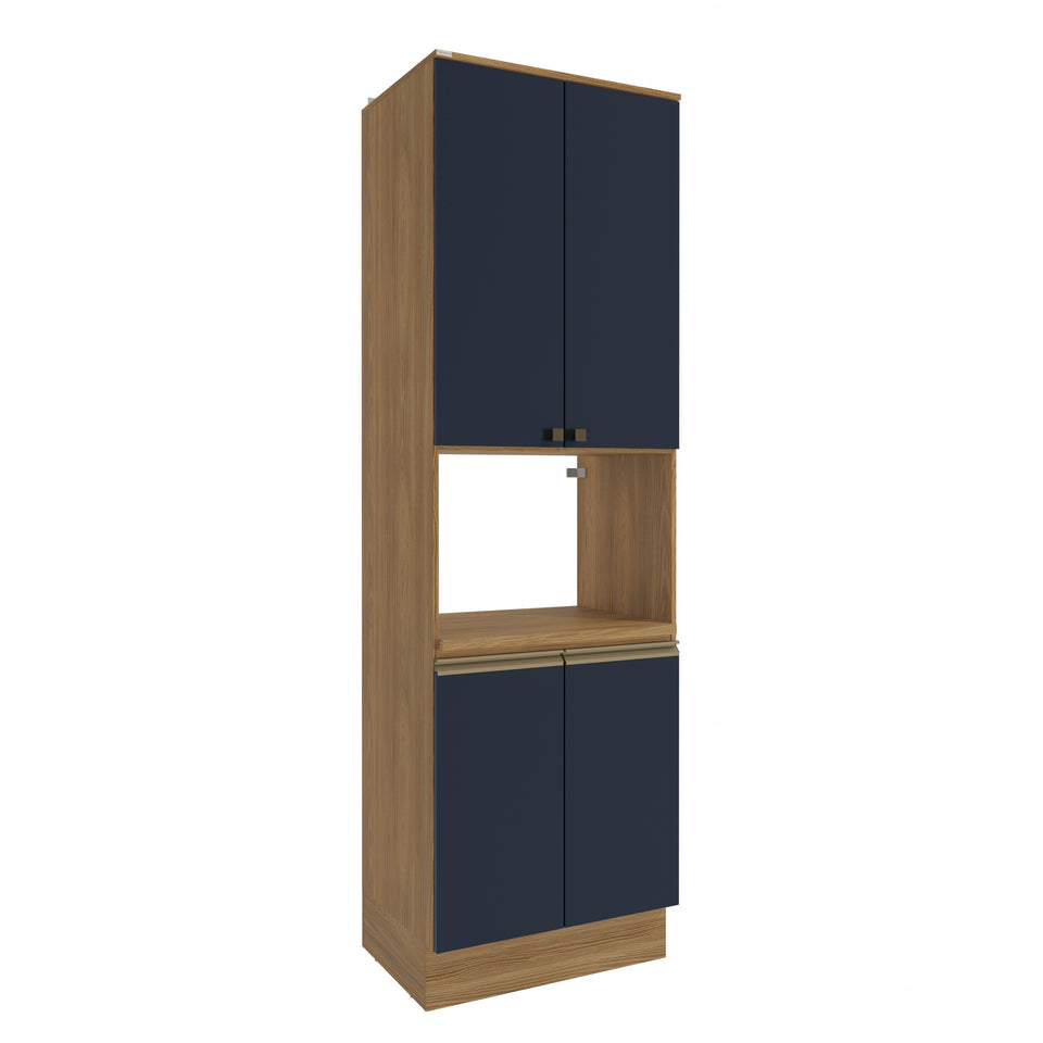 Kit Horno 70cm 4 Puertas MDF Kappesberg Marrón Azul