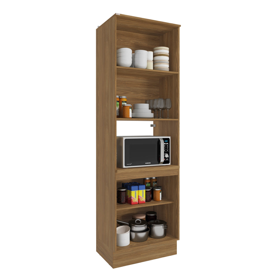 Kit Horno 70cm 4 Puertas MDF Kappesberg Marrón Azul