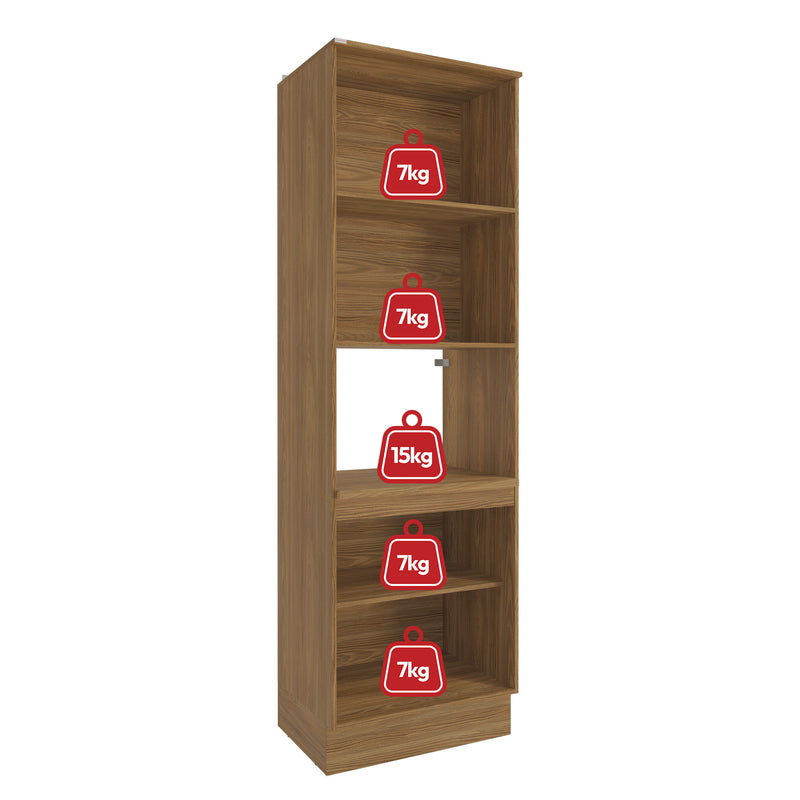 Kit Horno 70cm 4 Puertas MDF Kappesberg Marrón Blanco