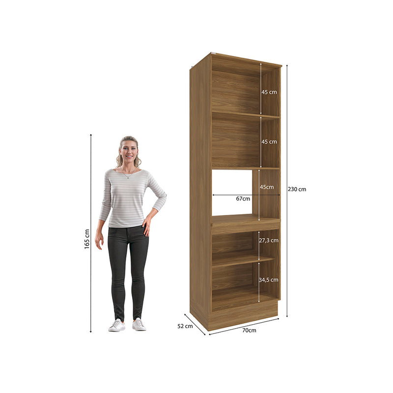 Kit Horno 70cm 4 Puertas MDF Kappesberg Marrón Verde