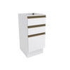 Bajo Mesada 40cm MDF 3 Cajones Kappesberg Blanco