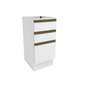Bajo Mesada 40cm MDF 3 Cajones Kappesberg Blanco