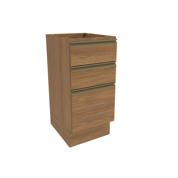Bajo Mesada 40cm MDF 3 Cajones Kappesberg Marrón