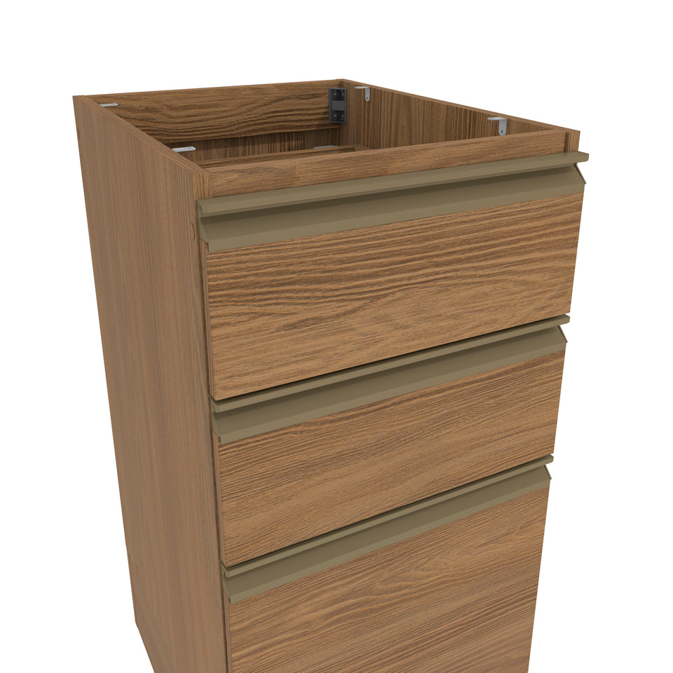 Bajo Mesada 40cm MDF 3 Cajones Kappesberg Marrón