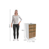 Bajo Mesada 40cm MDF 3 Cajones Kappesberg Blanco/Marrón