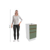 Bajo Mesada 40cm MDF 3 Cajones Kappesberg Blanco/Verde