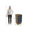 Bajo Mesada 40cm MDF 3 Cajones Kappesberg Marrón/Azul