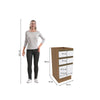 Bajo Mesada 40cm MDF 3 Cajones Kappesberg Marrón/Blanco