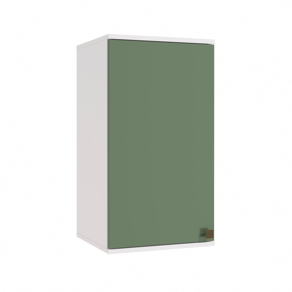 Alacena Aérea 40cm MDF 1 Puerta Kappesberg Blanco/Verde