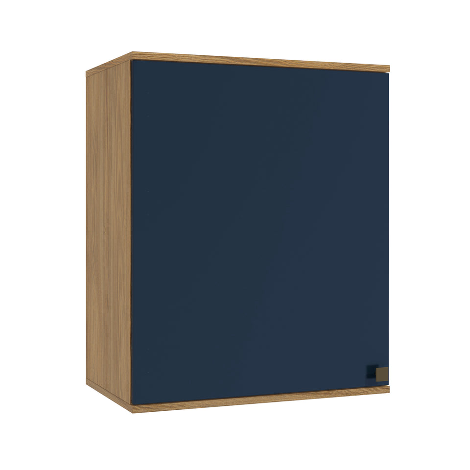 Alacena Aérea 60cm MDF 1 Puerta Kappesberg Marrón/Azul