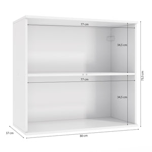 Alacena Aérea 80cm MDF 2 Puertas Kappesberg Blanco/Marrón