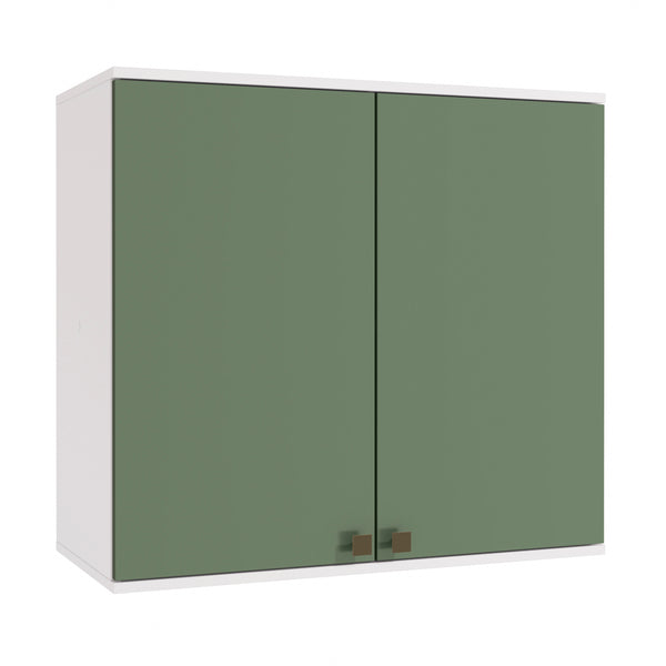 Alacena Aérea 80cm MDF 2 Puertas Kappesberg Blanco/Verde