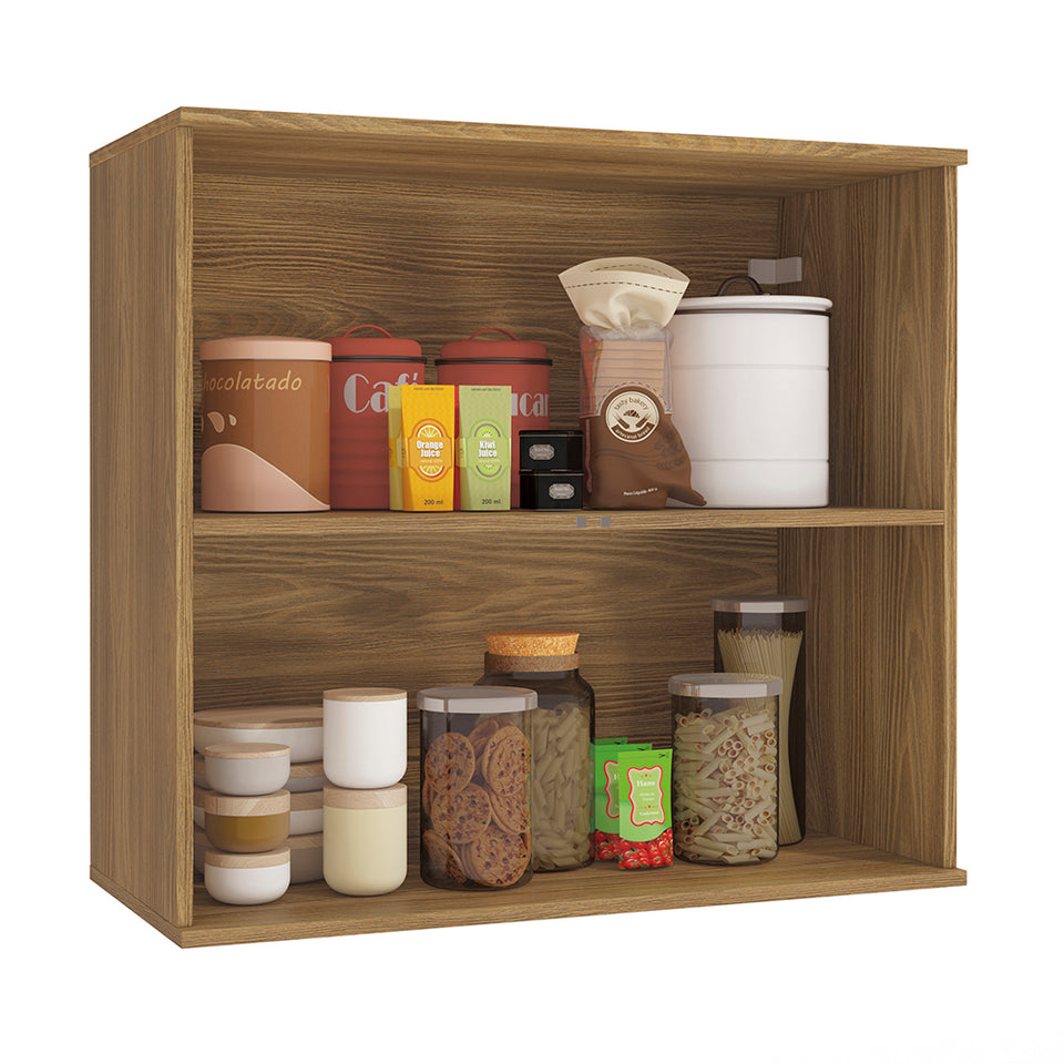 Alacena Aérea 80cm MDF 2 Puertas Kappesberg Marrón/Azul
