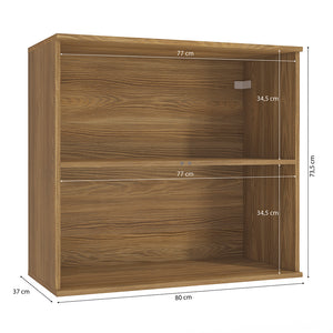 Alacena Aérea 80cm MDF 2 Puertas Kappesberg Marrón/Blanco