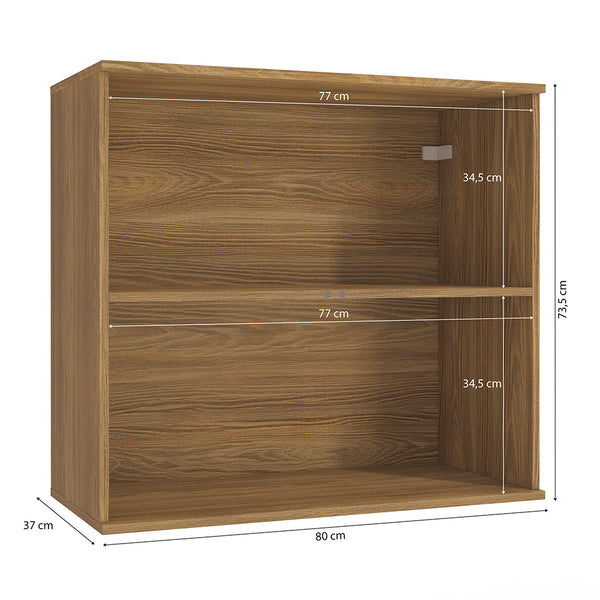 Alacena Aérea 80cm MDF 2 Puertas Kappesberg Marrón/Blanco