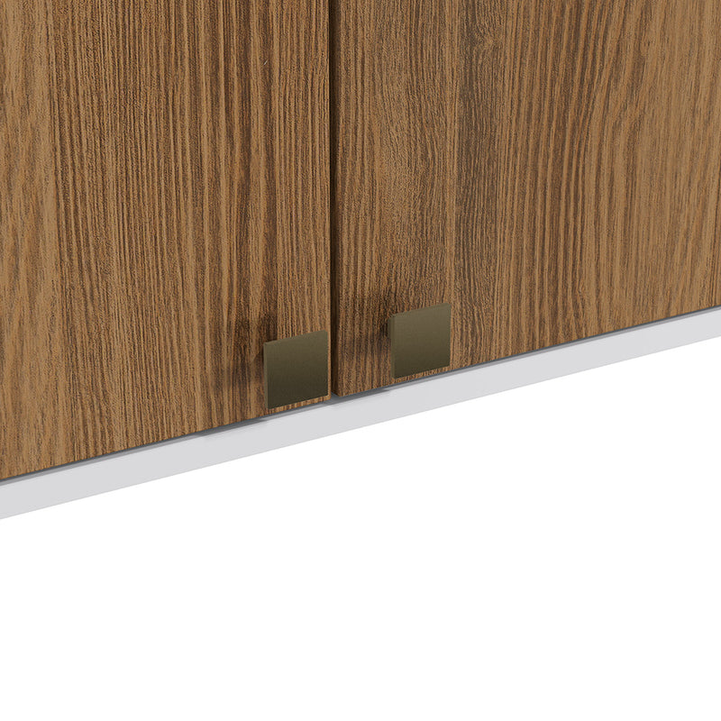 Alacena Aérea 80cm MDF 2 Puertas Kappesberg Blanco/Marrón