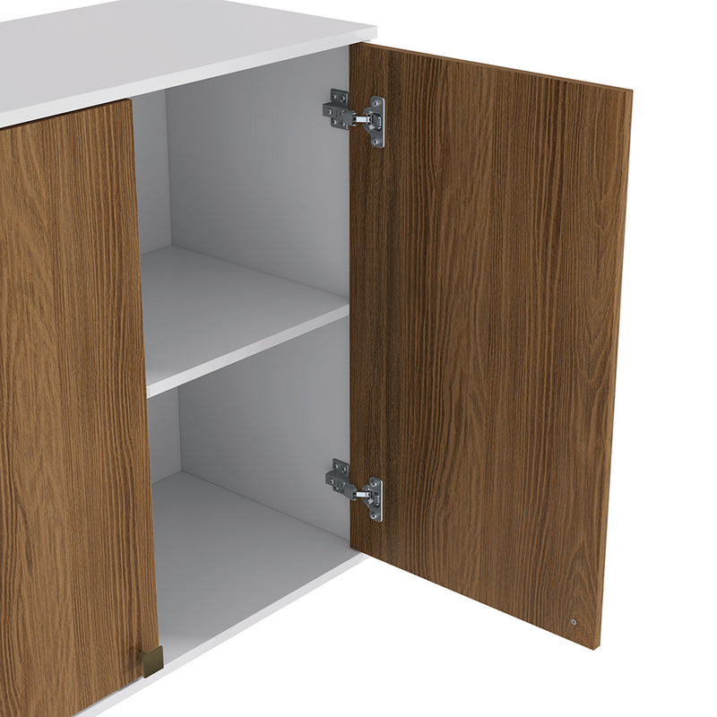 Alacena Aérea 80cm MDF 2 Puertas Kappesberg Blanco/Marrón
