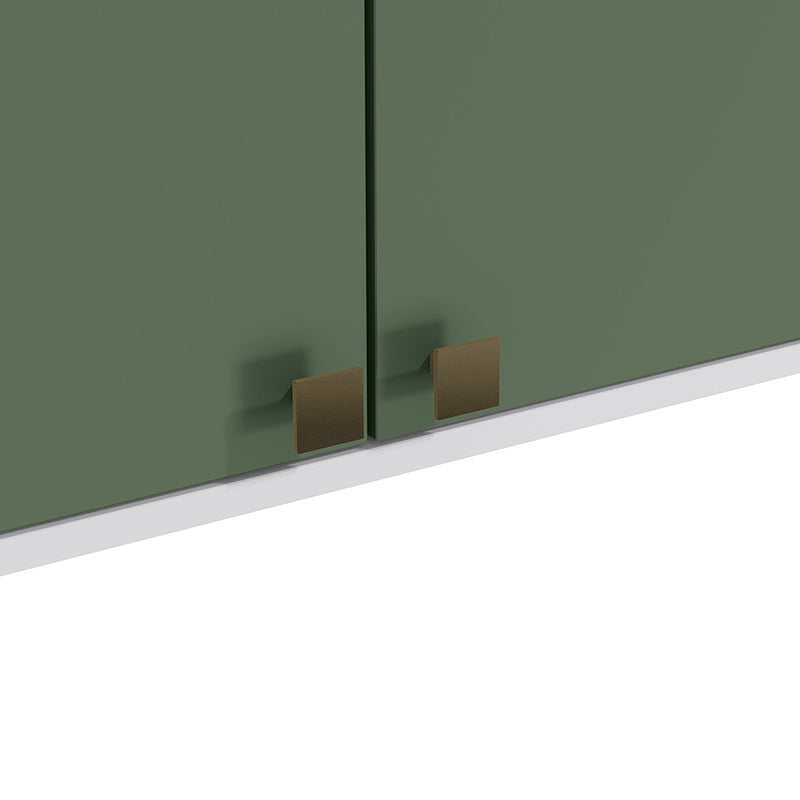 Alacena Aérea 80cm MDF 2 Puertas Kappesberg Blanco/Verde