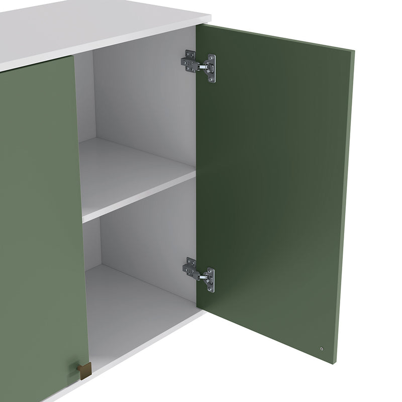 Alacena Aérea 80cm MDF 2 Puertas Kappesberg Blanco/Verde