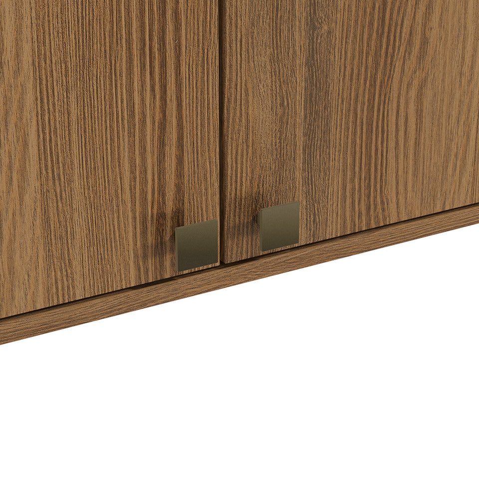 Alacena Aérea 80cm MDF 2 Puertas Kappesberg Marrón