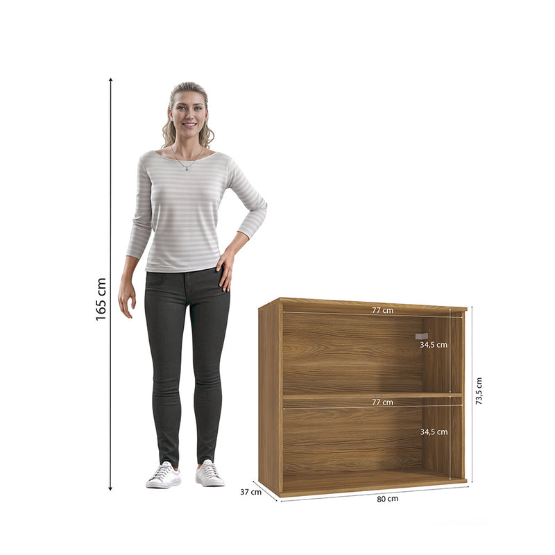 Alacena Aérea 80cm MDF 2 Puertas Kappesberg Marrón
