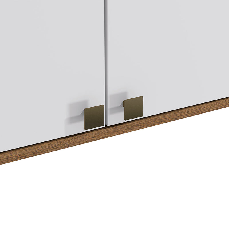 Alacena Aérea 80cm MDF 2 Puertas Kappesberg Marrón/Blanco